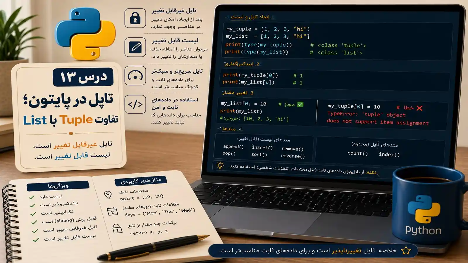 تاپل در پایتون