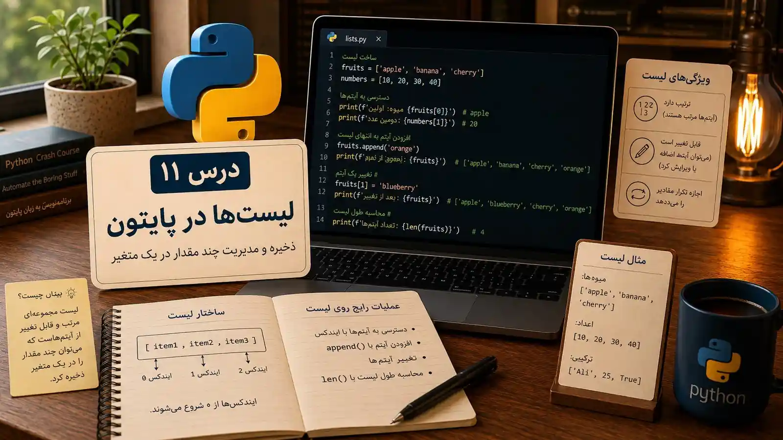 لیست‌ها در پایتون