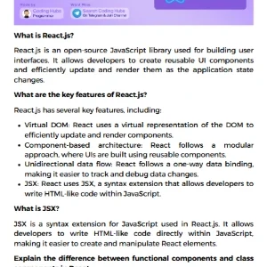 کتاب 100 React JS Interview Questions and Answers (۱۰۰ سؤال و جواب مصاحبه React JS) نسخه انگلیسی PDF